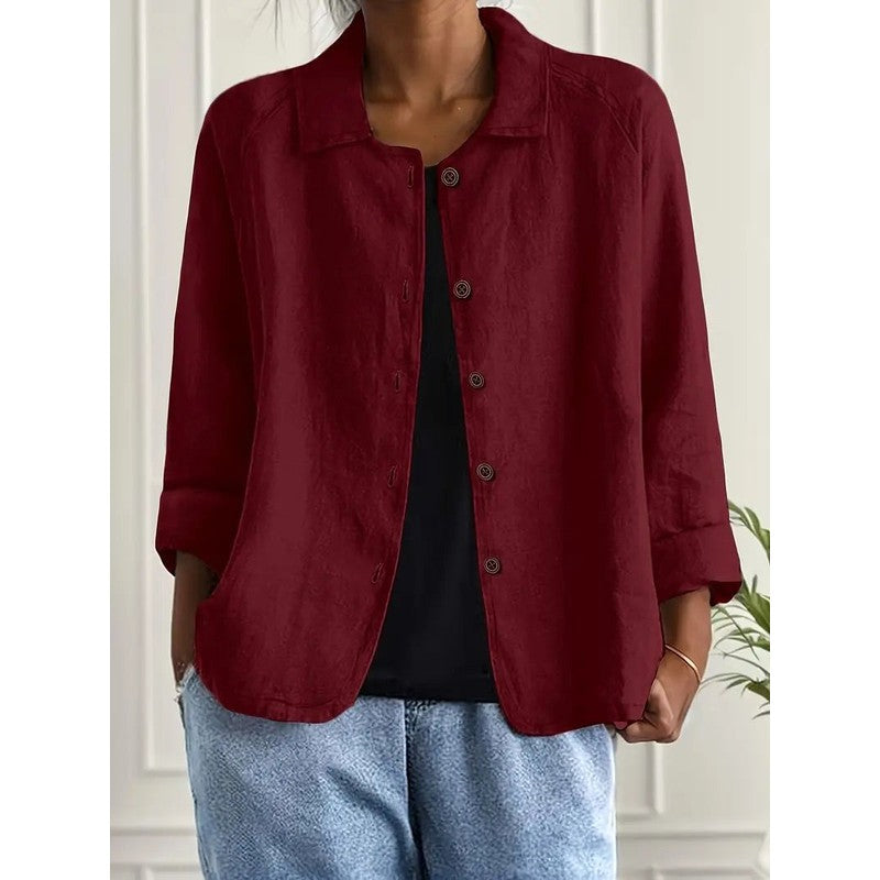 Bathilda | Open Button-Front Blouse