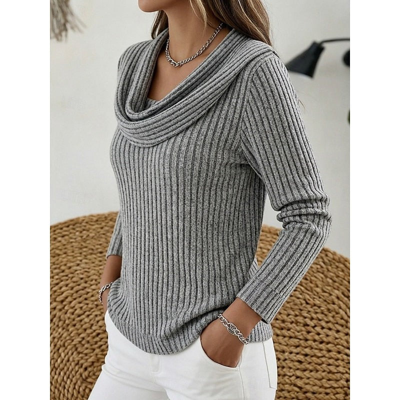 Women's Isadora | Draped Ribbed Knit Top