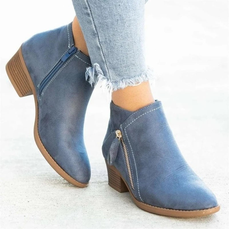 Capucine | Wide-Toe Low Ankle Boots