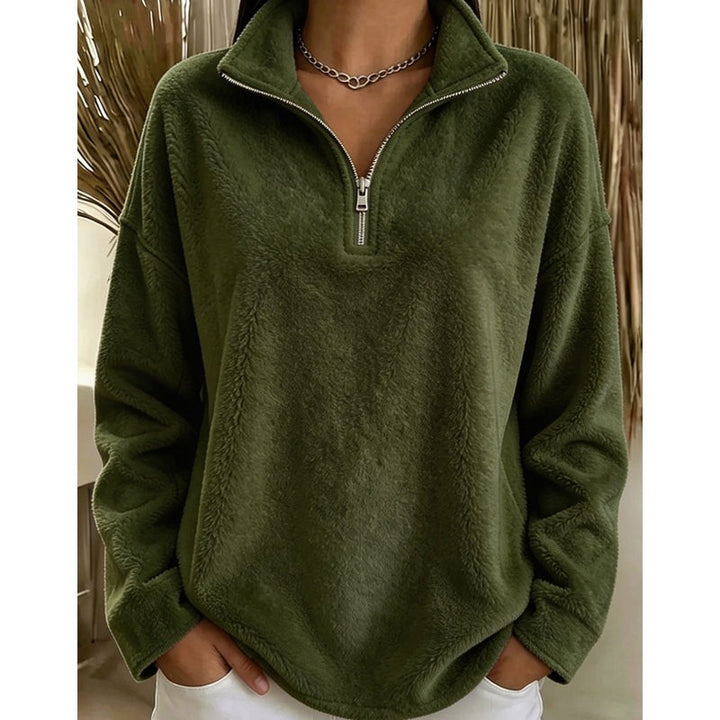 Camille | Half-Zip Stand Collar Pullover Sweater