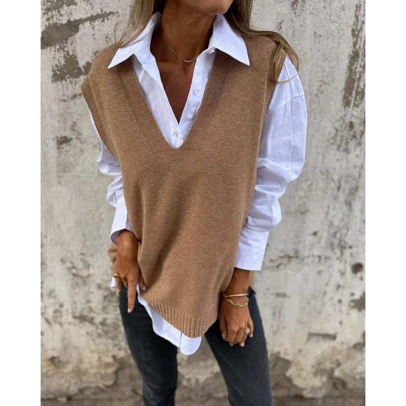 Marzanna | Ribbed Knit Sweater Vest