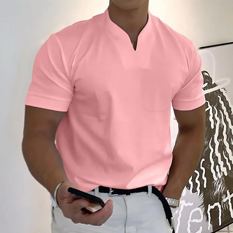 Logan | Structured V-Neck Polo Shirt