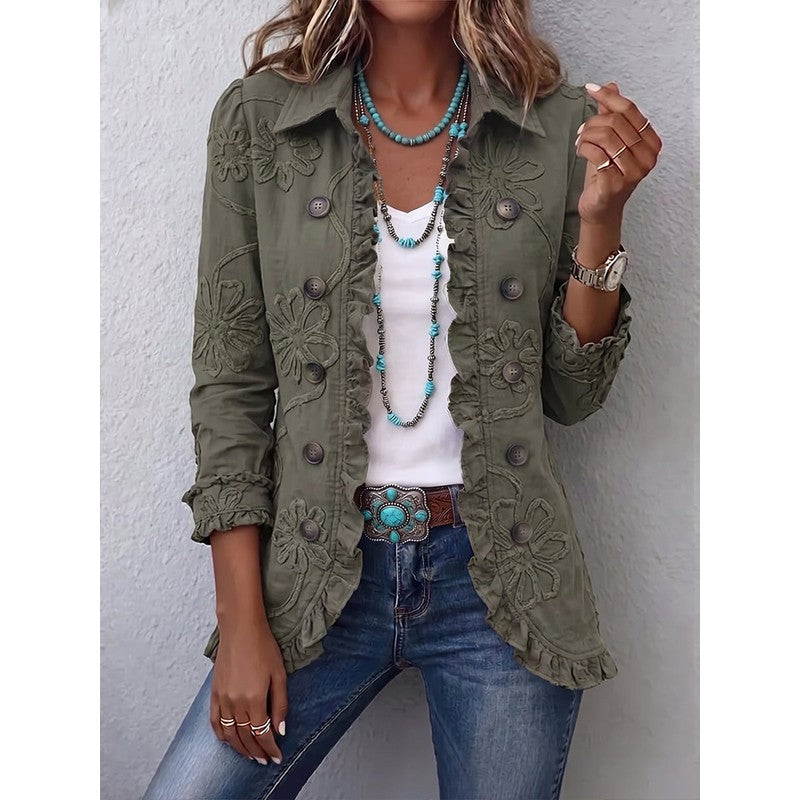 Maeve | Structured Ruffled Jacket