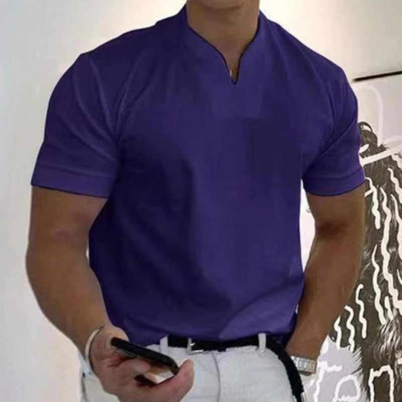 Logan | Structured V-Neck Polo Shirt