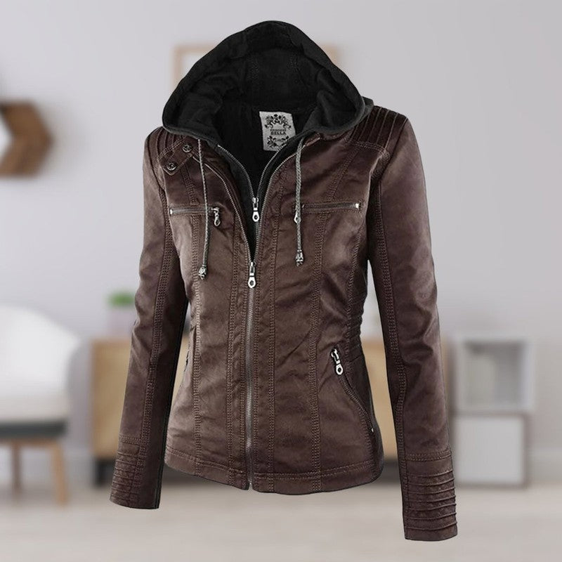 Lucinda | Tailored Hooded Moto Jacket