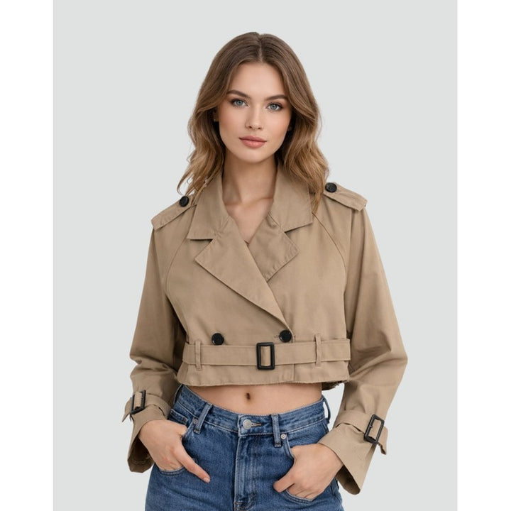 Juliana | Cropped Belted Trench Coat