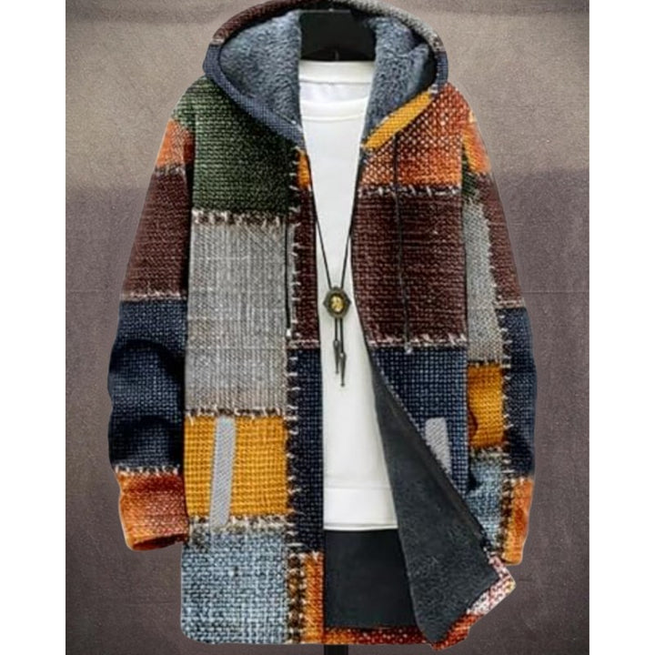 Savannah | Woven-Look Patchwork Hooded Coat