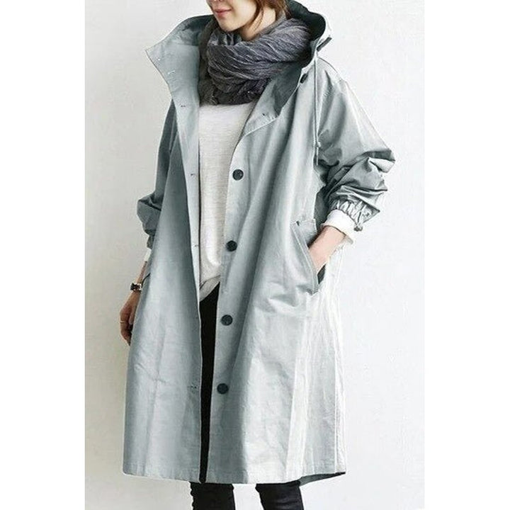 Women's Oversized Hooded Button-Front Coat
