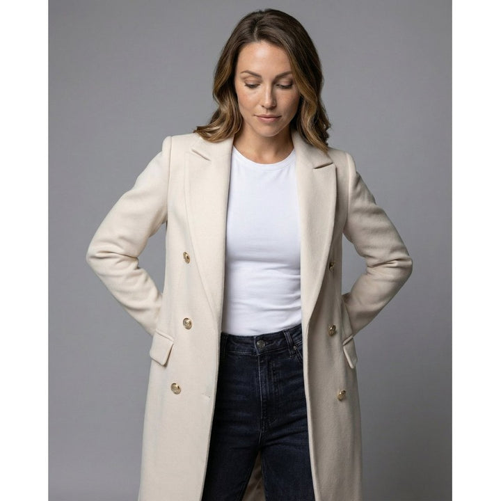 Emeline | Tailored Double-Breasted Longline Coat