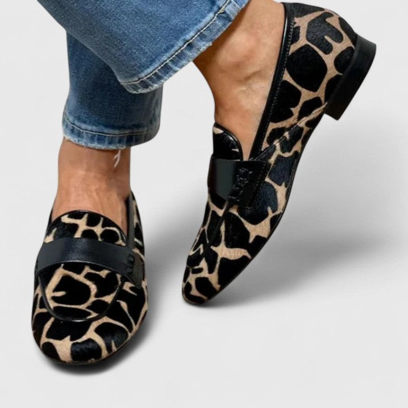Clyanne | Animal Print Slip-On Loafers