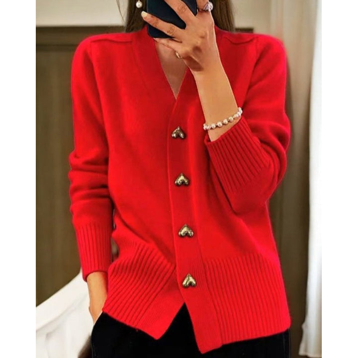 Women's Cardigan | V-Neck Button-Front Knit