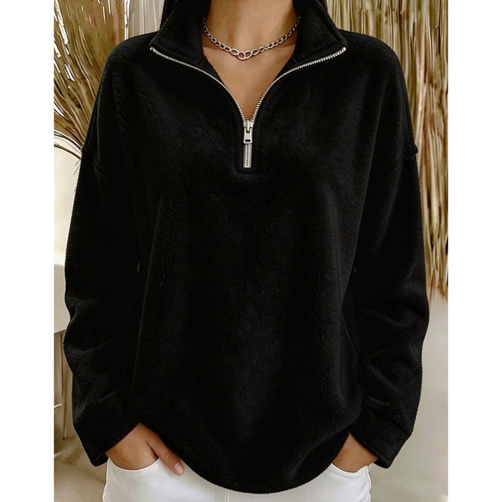 Camille | Half-Zip Stand Collar Pullover Sweater