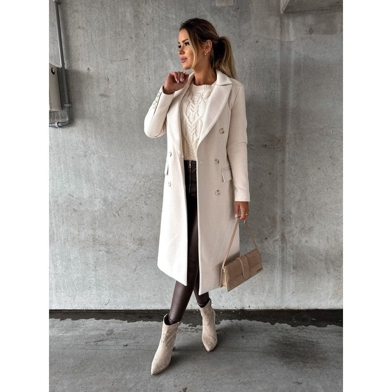 Emeline | Tailored Double-Breasted Longline Coat