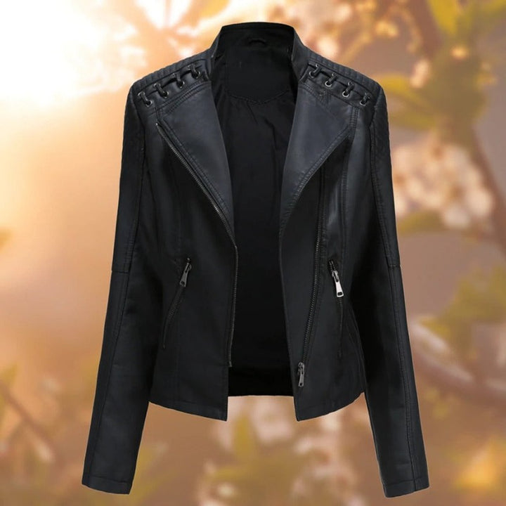 Mona | Asymmetric Zip Moto Jacket