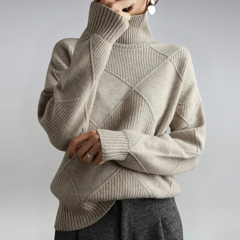Magdalene | Fold-Over Turtleneck Sweater