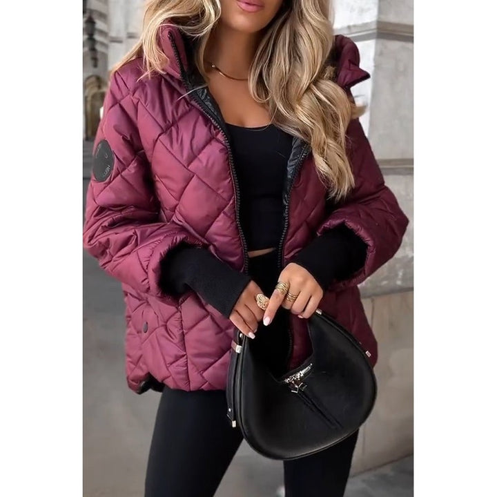Sophie | Diamond Quilted Hooded Puffer Jacket