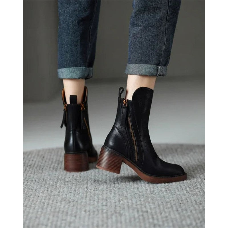 Pernelle | Square Heel Ankle Boots