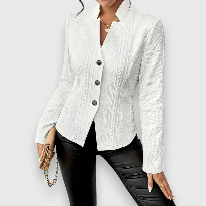 Loretta | Button-Front Textured Cardigan