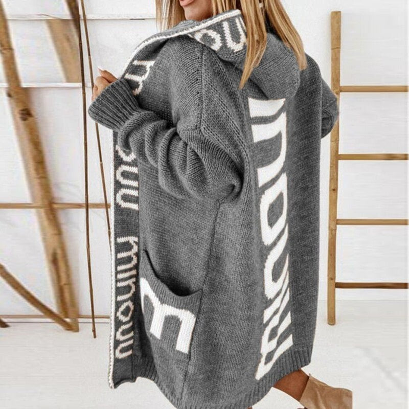 Rosabel | Oversized Hooded Open-Front Cardigan