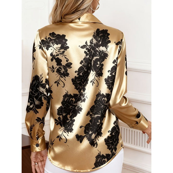 Cecily | Floral-Print Relaxed-Fit Button-Front Blouse