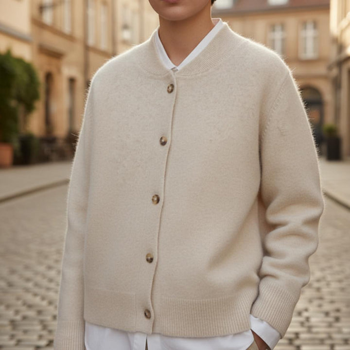 Rowan | Cardigan da donna in stile bomber con abbottonatura frontale