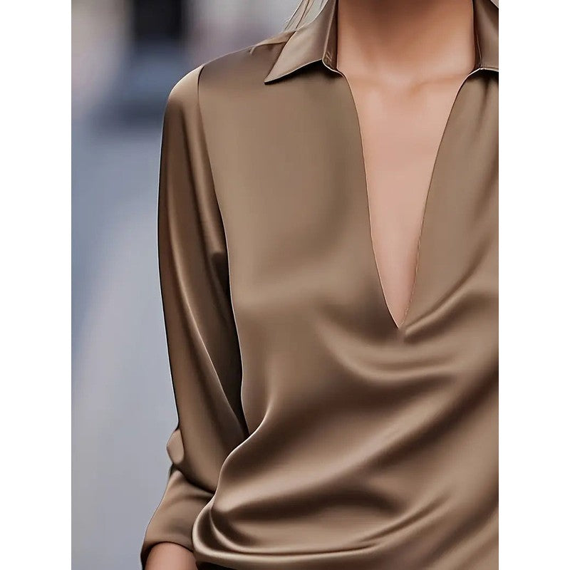 Anna | Soft Structured V-Neck Blouse