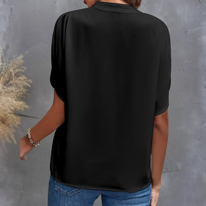 Sophie | Notch Neckline Flowing Blouse