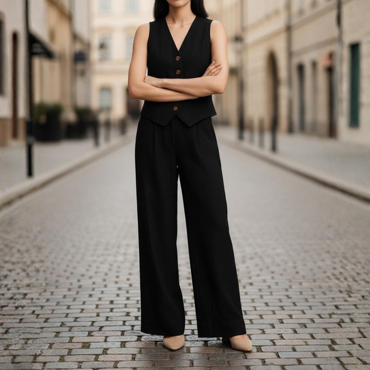 Harper | Damespak met gilet en broek
