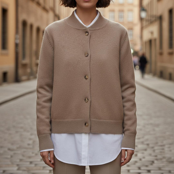 Rowan | Cardigan da donna in stile bomber con abbottonatura frontale