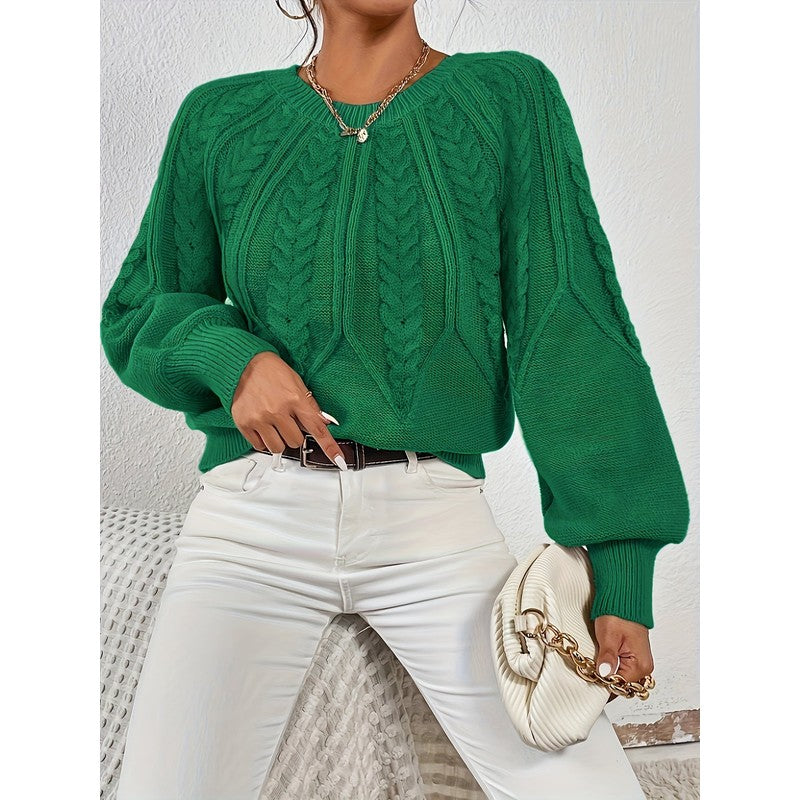Women's Sweater | Relaxed Cable-Knit Pullover
