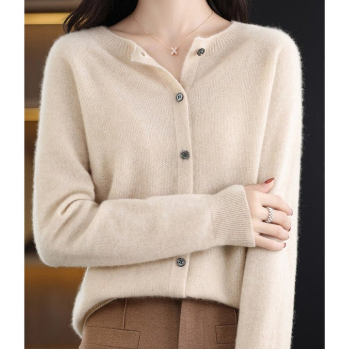 Women Cardigan | Round Neck Knitted Wrap