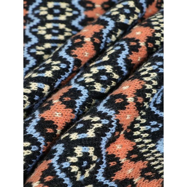 Thea | Vintage Jacquard Geometric Pullover