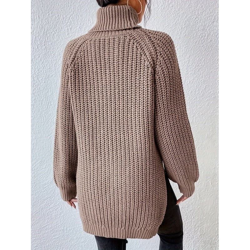 Margot | Chunky Ribbed-Knit Turtleneck Sweater