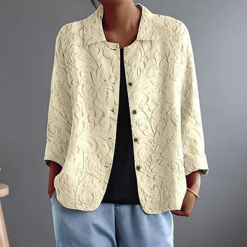 Delphinette | Relaxed Open Button-Front Blouse