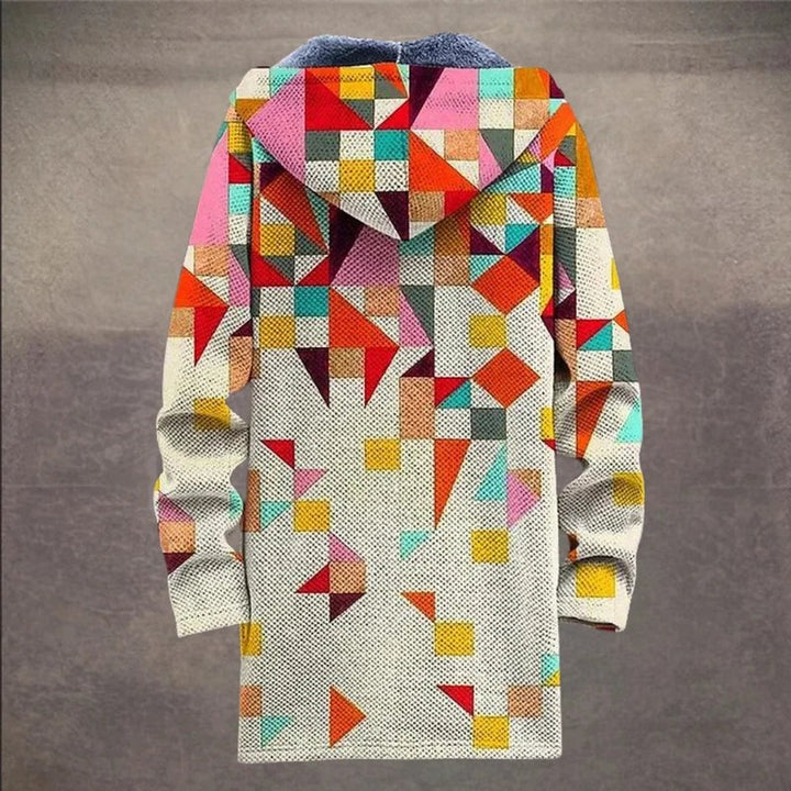 Harper | Hooded Patchwork Oversized Coat