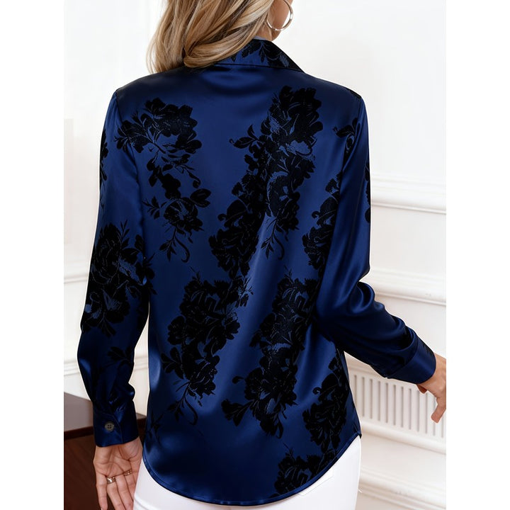 Cecily | Floral-Print Relaxed-Fit Button-Front Blouse