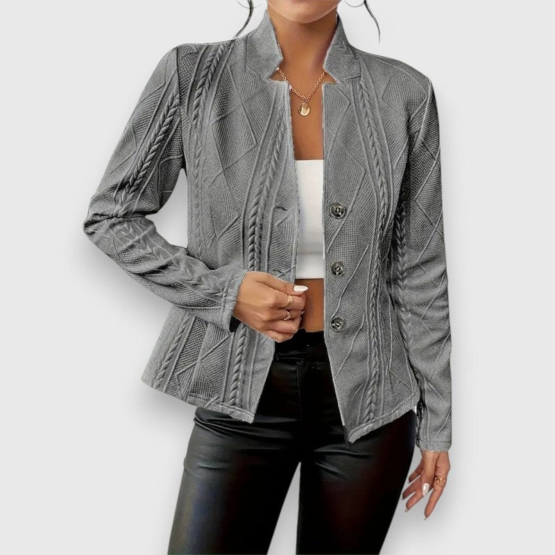 Loretta | Button-Front Textured Cardigan