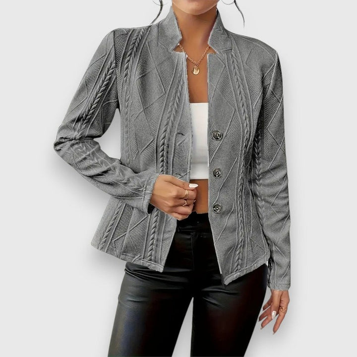 Loretta | Button-Front Textured Cardigan