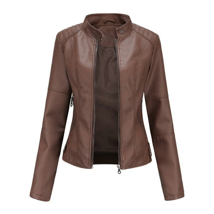 Helen | Tailored Stand-Collar Moto Jacket
