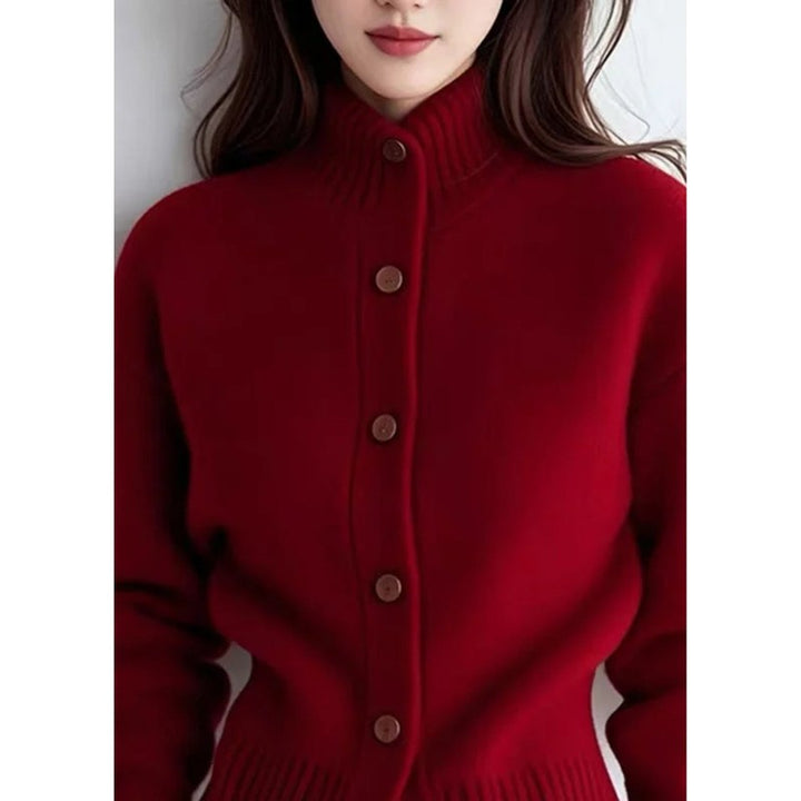 Vienna | High Neck Button Cardigan