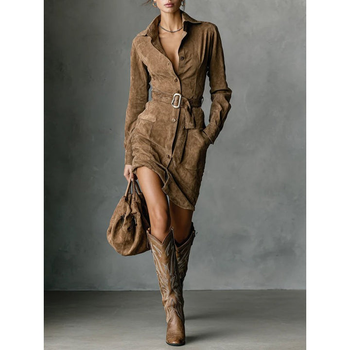 Alba | Single-Breasted Midi Dress