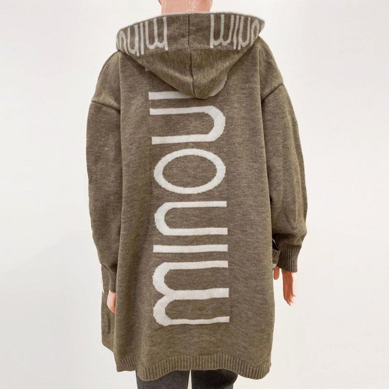 Rosabel | Oversized Hooded Open-Front Cardigan
