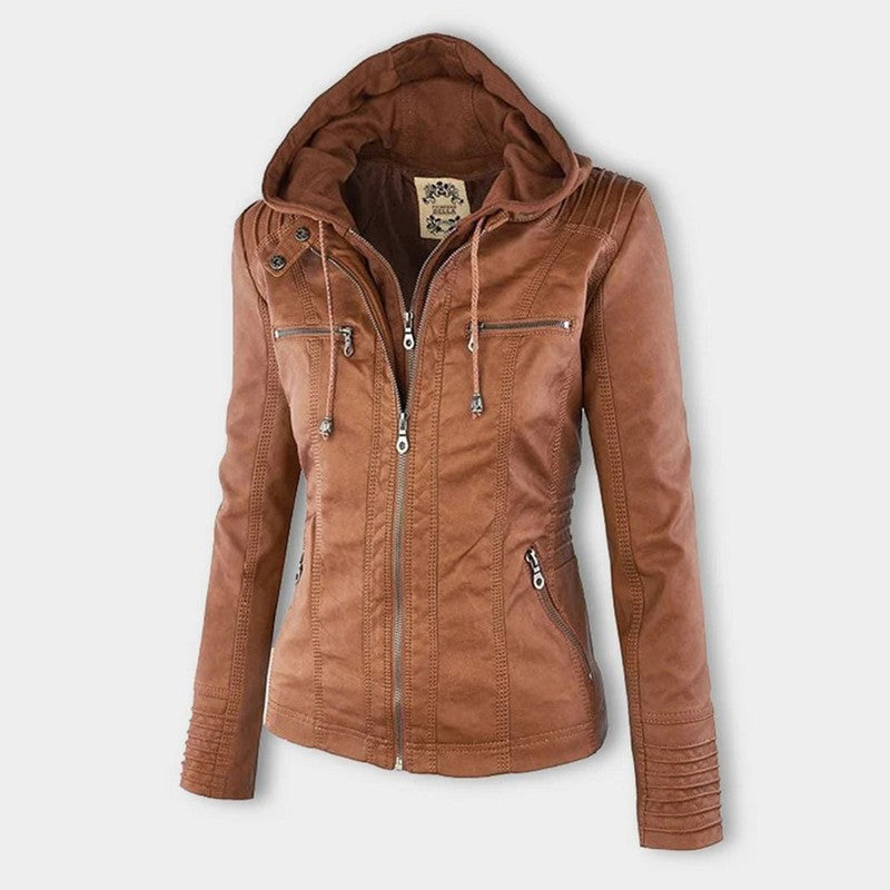 Lucinda | Tailored Hooded Moto Jacket