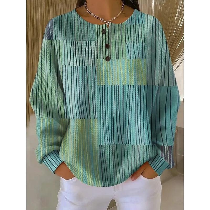Melody | Abstract Print Crew Neck Sweater