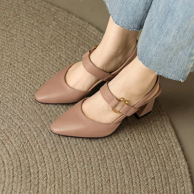 Ombeline | Pointed-Toe Slingback Heels