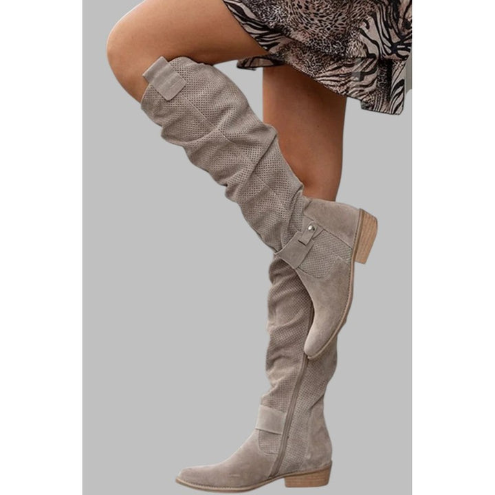 Janika | Knee-High Buckle-Detail Boots