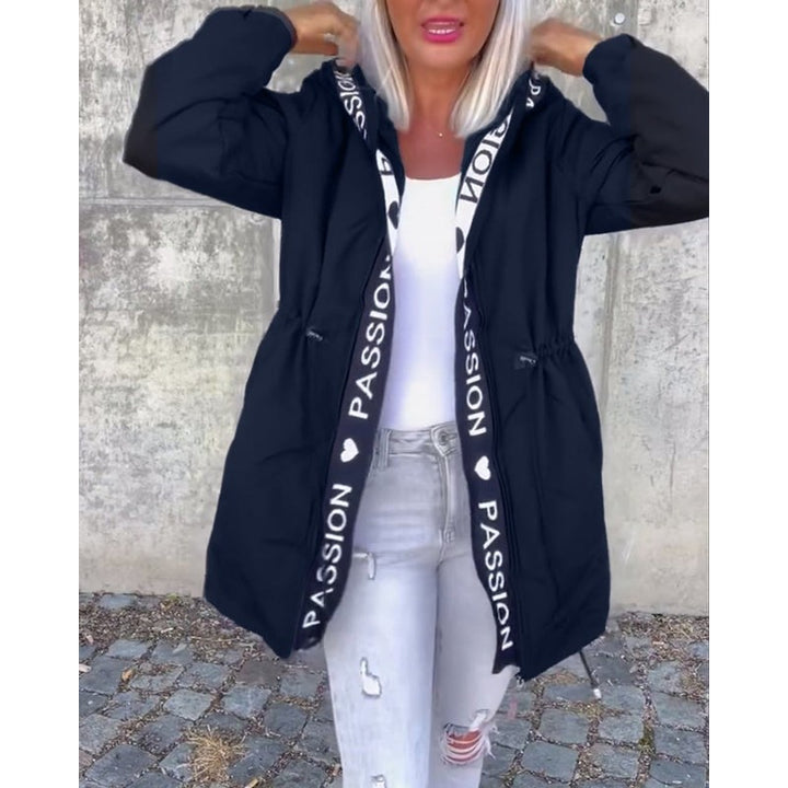 Camila | Hooded Drawstring Midi Parka Coat