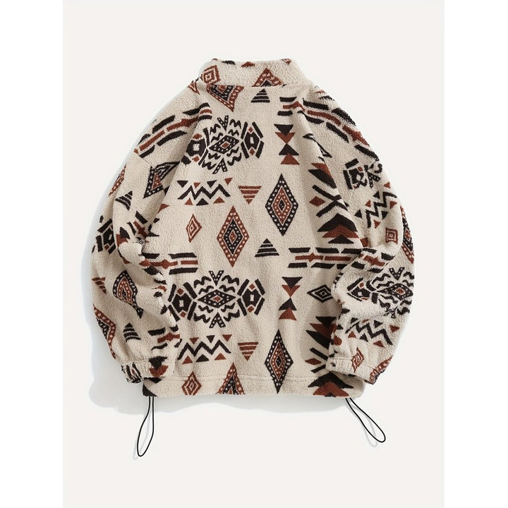 Carmen | Geometric Pattern Zip-Up Jacket