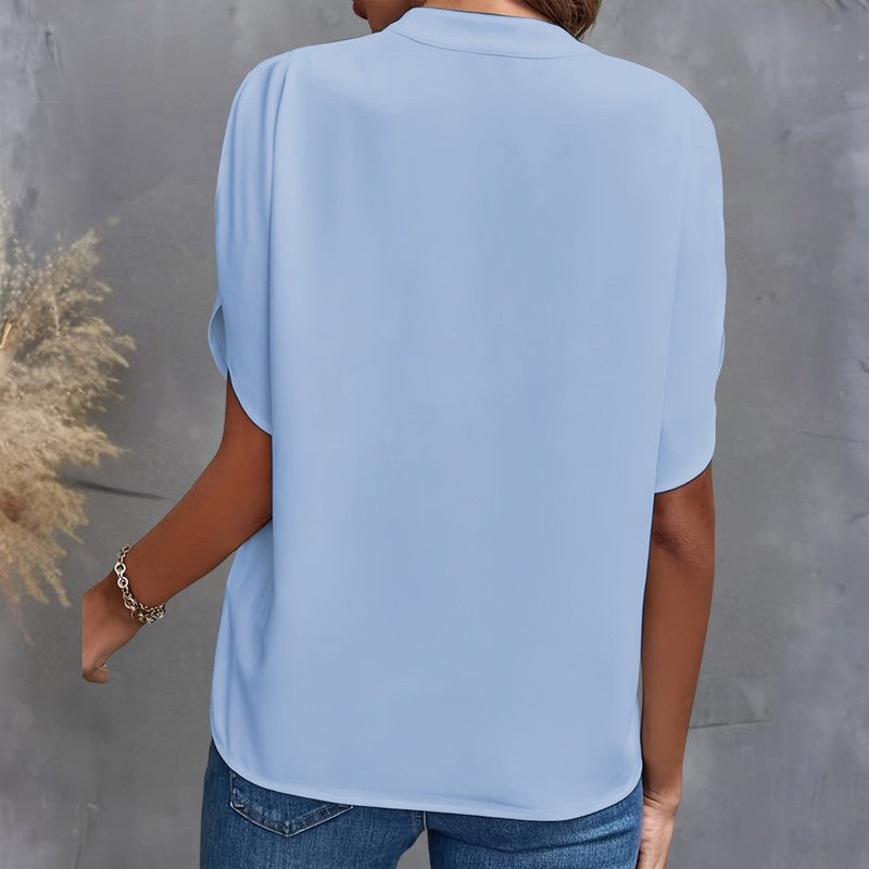 Sophie | Notch Neckline Flowing Blouse