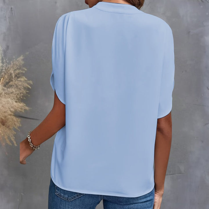 Sophie | Notch Neckline Flowing Blouse
